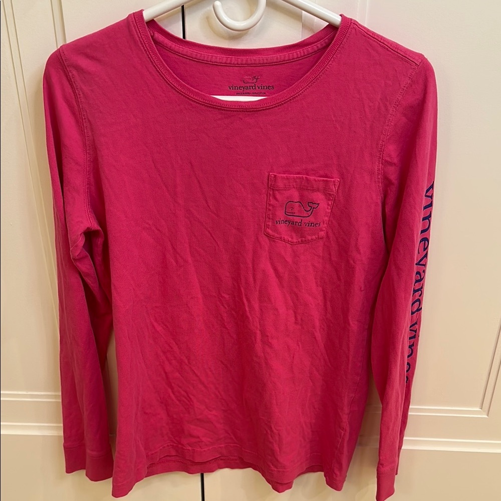 Vineyard Vines Kids Fuchsia Long Sleeve Tee